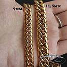 Ланцюжок з нержавіючої медичної сталі з позолотою "Акорд" шириною 11,5 мм, фото 2