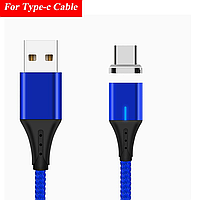 Магнитный кабель для быстрой зарядки телефона, смартфона Tiegem USB - Type-C 2 метра DE43111 Синий
