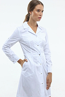 Медицинский женский классический приталенный халат размеры 42-48.