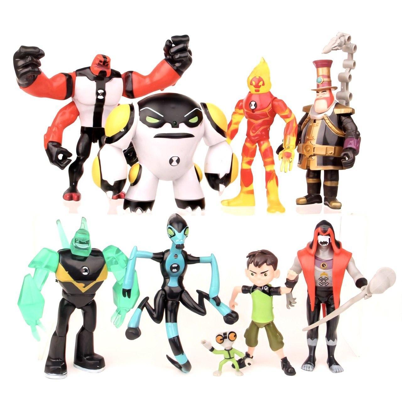 Набор фигурок Бен10 9в1 со световыми эффектами, 12 см - Ben 10 figure set - фото 2 - id-p1258370752