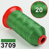 Нить POLYART(ПОЛИАРТ) N20 цвет 3709 светло-зеленый, для пошив чехлов на автомобильные сидения и руль, 1500м