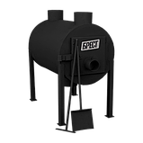 Піч буржуйка Брест 350 з вертикальними тепловими виходами, фото 4