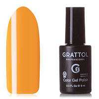 Grattol, Гель-лак «Краски осени» №179, Yellow Sand,светлый желто-оранжевый, без блесток и перламутра, плотный.