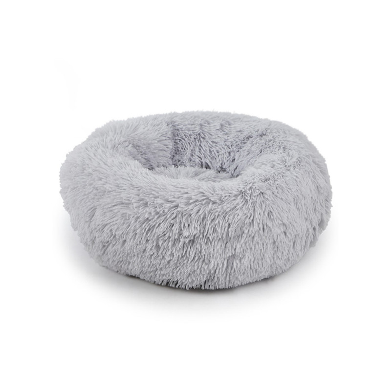Лежак-пуфик Lesko 552201 M Grey для котів собак круглий лежанка 4 шт., фото 1