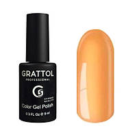 Grattol, Гель-лак «Краски осени» №181, Saffron,ярко-оранжевый, без блесток и перламутра, плотный.