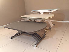Круглий обідній стіл трансформер Бергамо (B2420) TES Mobili, колір крем, фото 2