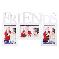 Рамка-коллаж белая "Friends", 25*41 см