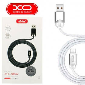 Кабель  USB /Micro USB  XO NB42  Silver (Box)