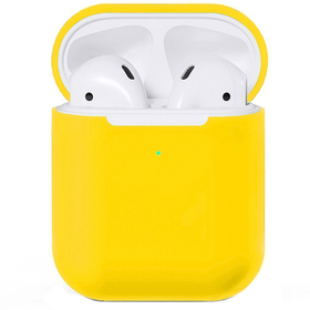 Силіконовий чохол для навушників AirPods Soft Touch Gen Lemon