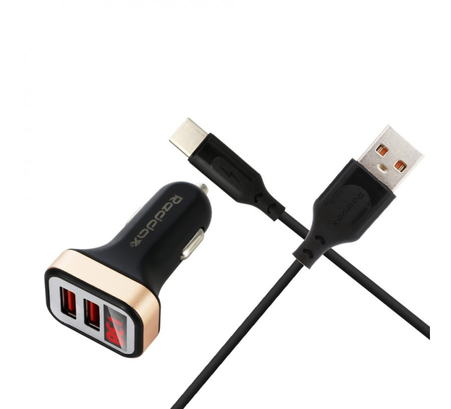 Прикурка на 2*USB (2+1A) 12/24V Redax RDX-105 + ВОЛЬТМЕТР + Кабель MicroUSB, фото 1