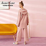 Комплект жіночий домашній теплий з 2 предметів. Костюм для будинку трикотажний зимовий, р. М (рожевий), фото 5