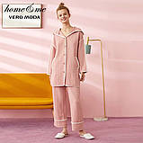 Комплект жіночий домашній теплий з 2 предметів. Костюм для будинку трикотажний зимовий, р. М (рожевий), фото 4