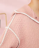 Комплект жіночий домашній теплий з 2 предметів. Костюм для будинку трикотажний зимовий, р. М (рожевий), фото 9