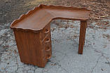 Стіл кутовий письмовий із натурального дерева під старовину, фото 2