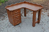 Стіл кутовий письмовий із натурального дерева під старовину, фото 6