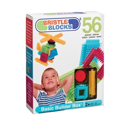 Конструктор брістл Будівельник 56 деталей в коробці Bristle Blocks 3070Z