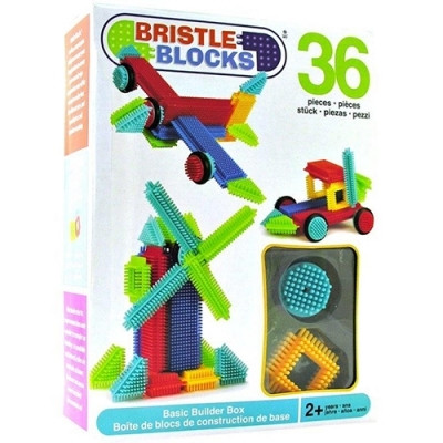Конструктор брістл Будівельник 36 деталей в коробці Bristle Blocks 3099Z