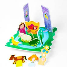 Ігровий набір для ванної 3D сцена ЗАМОК ПРИНЦЕСИ 14 деталей Meadow Kids MK 153
