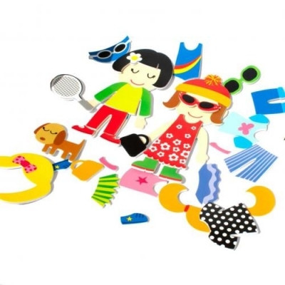 Ігровий набір для ванної стікери МОДНІ НАРЯДИ 32 деталі Meadow Kids MK 030