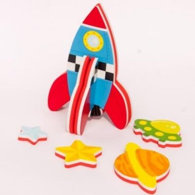 Ігровий набір для ванної 3D модель РАКЕТА 8 деталей Meadow Kids MK 232