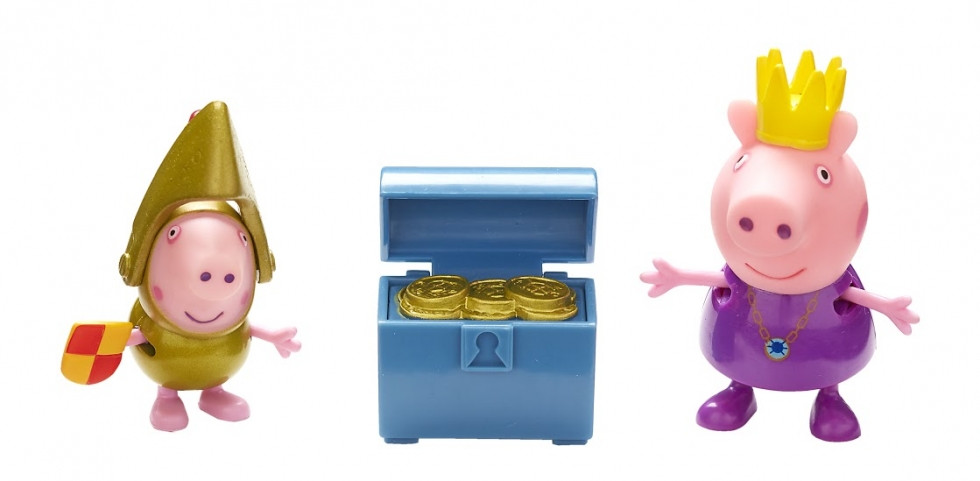 Набір фігурок Peppa Принцеса ПЕППА І СЕР ДЖОРДЖ ГОЛД з аксесуаром 05866-4