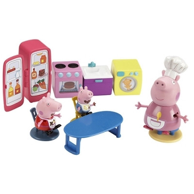 Ігровий набір Peppa Кухня пеппы кухонні меблі і техніка 3 фігурки 15560