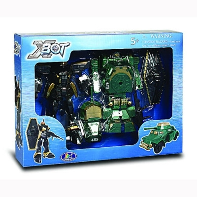 Ігровий набір РОБОТ ТРАНСФОРМЕР 15 см ТАНК зелений ВОЇН X-bot 82010R