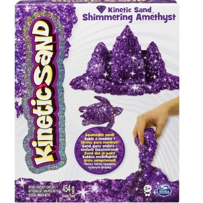 Пісок для дитячої творчості KINETIC SAND METALLIC фіолетовий 454 г Wacky-Tivities 71408Am