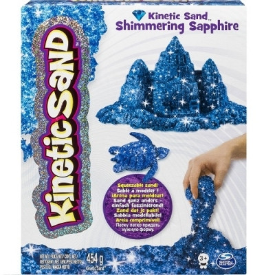 Пісок для дитячої творчості KINETIC SAND синій METALLIC 454 г Wacky-Tivities 71408Sp