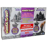 Песок для детского творчества KINETIC SAND METALLIC серебряный - 454 г черный - 454 г Wacky-Tivities 71408S-A