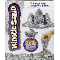 Песок для детского творчества KINETIC SAND METALLIC серебряный 454 г Wacky-Tivities 71408S