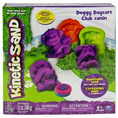 Пісок для дитячої творчості KINETIC SAND DOGGY фіолетовий зелений формочки 340г Wacky-Tivities 71415Dg