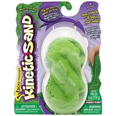 Пісок для дитячої творчості KINETIC SAND NEON зелений 170 г Wacky-Tivities 71401G