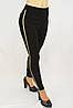 Лосини жіночі трикотажні з накладними задніми кишенями S — 2XL Легінси з лампасами (Польща) Чорний, фото 7