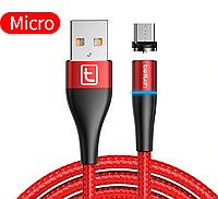 Магнитный кабель для зарядки USB - Micro USB / микро ЮСБ зарядный провод шнур для телефона смартфона WQ3R