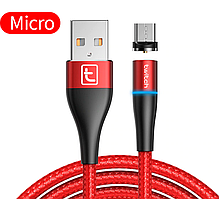 Магнітний кабель для заряджання USB - Micro USB / мікро ЮСБ шнур зарядний провід для телефону смартфона WQ3R