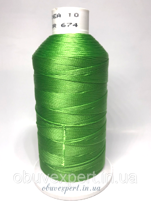 Швейна нитка Gold Polydea 10 № 674, кол. зелений