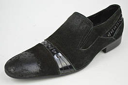 Туфлі чоловічі замшеві Brooman 1613-61 чорні 42 розмір