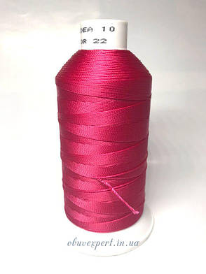 Швейна нитка Gold Polydea 10 № 22, кол. яскраво-рожевий, фото 2
