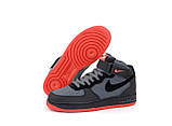 Кросівки чоловічі Nike Air Force (найк сірі/чорні), фото 5