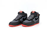 Кросівки чоловічі Nike Air Force (найк сірі/чорні), фото 7