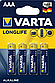Батарейки лужні ААА Varta LONGLIFE AAA LR03 бл4 4008496525072, фото 2