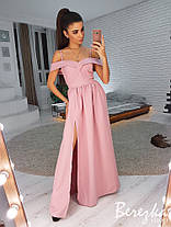 Красиве вечірнє плаття в підлогу з розрізом, фото 2