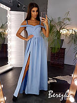 Красиве вечірнє плаття в підлогу з розрізом, фото 4