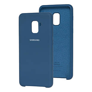 Чохол Silicone Case для Samsung A730 (A8 Plus-2018) blue (сасмунг а730 а8 плюс 2018)