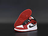 Кросівки чоловічі Nike Jordan 1 Retro (найк аїр джердан червоні чорні), фото 3