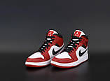 Кросівки чоловічі Nike Jordan 1 Retro (найк аїр джердан червоні чорні), фото 4