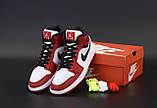 Кросівки чоловічі Nike Jordan 1 Retro (найк аїр джердан червоні чорні), фото 5