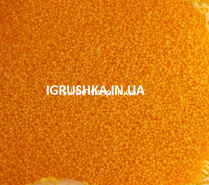 Пінопластові кульки для слайма маленькі «Золотий пісок», 2-4 мм, фото 2