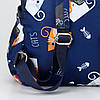 Рюкзак молодіжний тканинний синій для дівчини модний принт Котики Dolly 386, фото 3